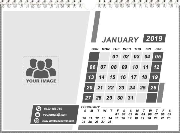 Template of Calendar-printing4u.co.uk