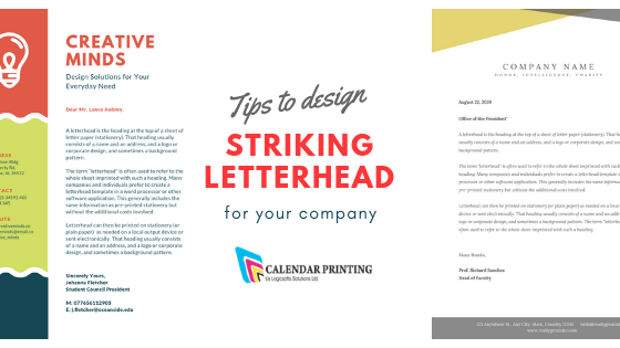 Tips to design a striking letterhead for your company