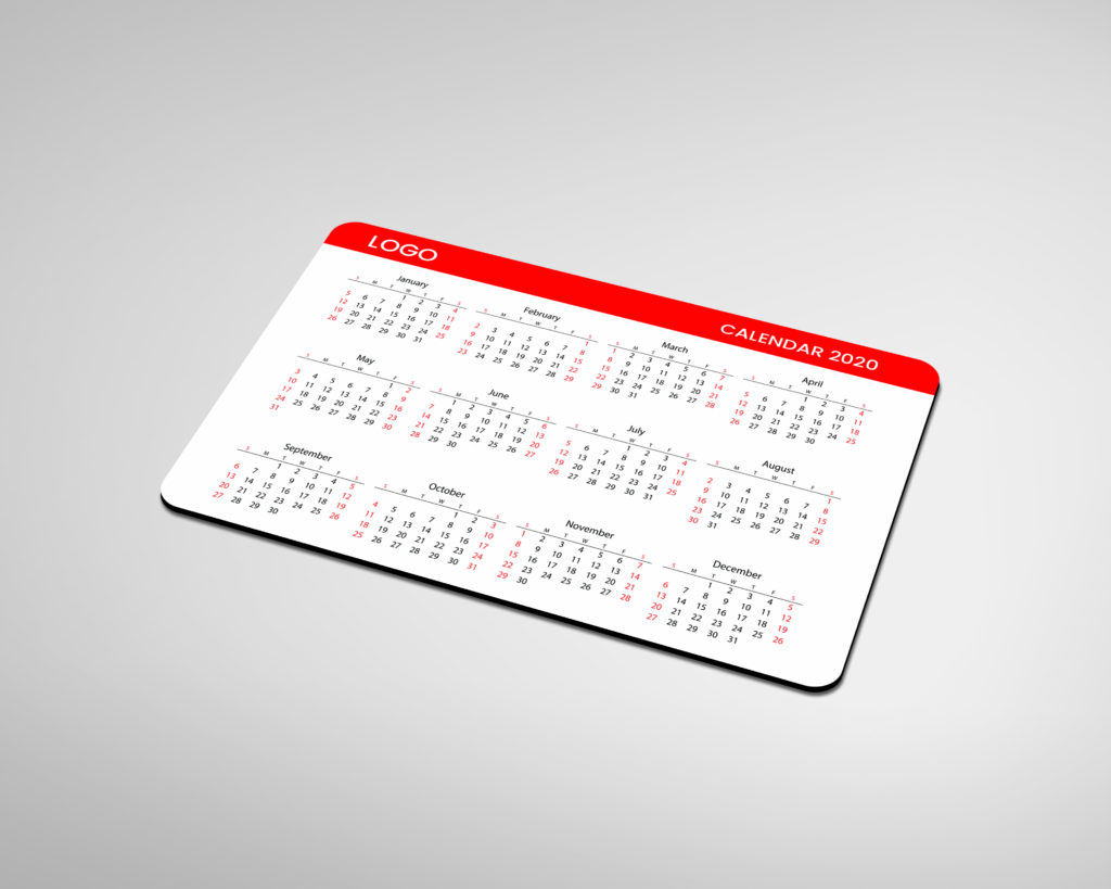 Free Fridge Magnet Calendar Design Mockups PSD