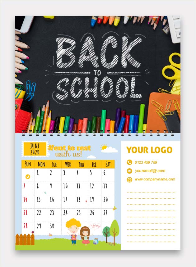 School Calendar Design Ideas Year 2020 Calendarprinting4u